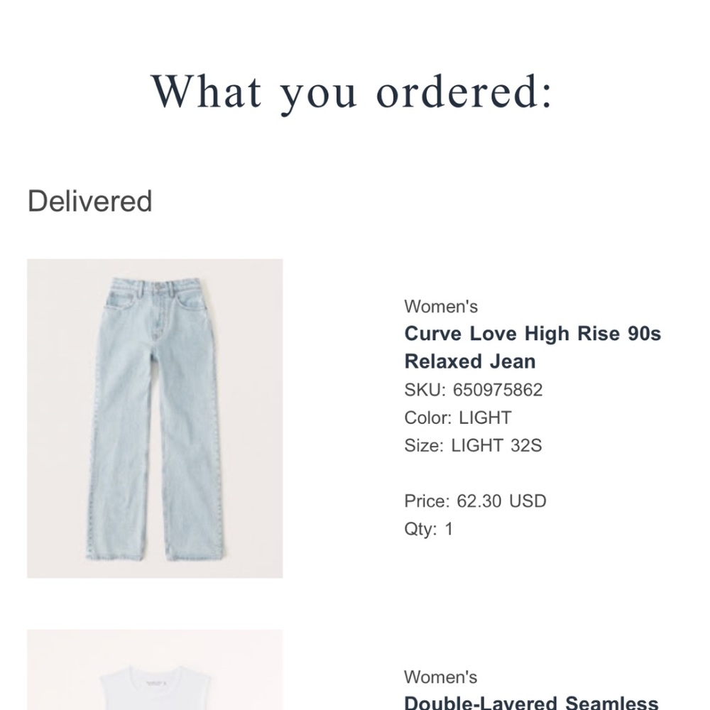 Abercrombie Curve Love 90s Relaxed Jean